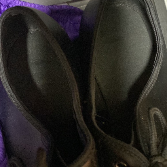 Dance Ballroom Practice Heel Womens Shoe Size 7 Black Tie used gently wedding - Picture 3 of 9